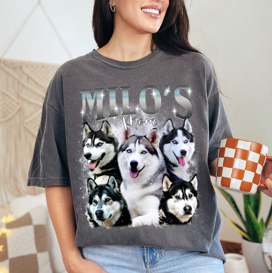 Custom Dog Mom Shirt – Custom Bootleg Pet Photo Collage Tee
