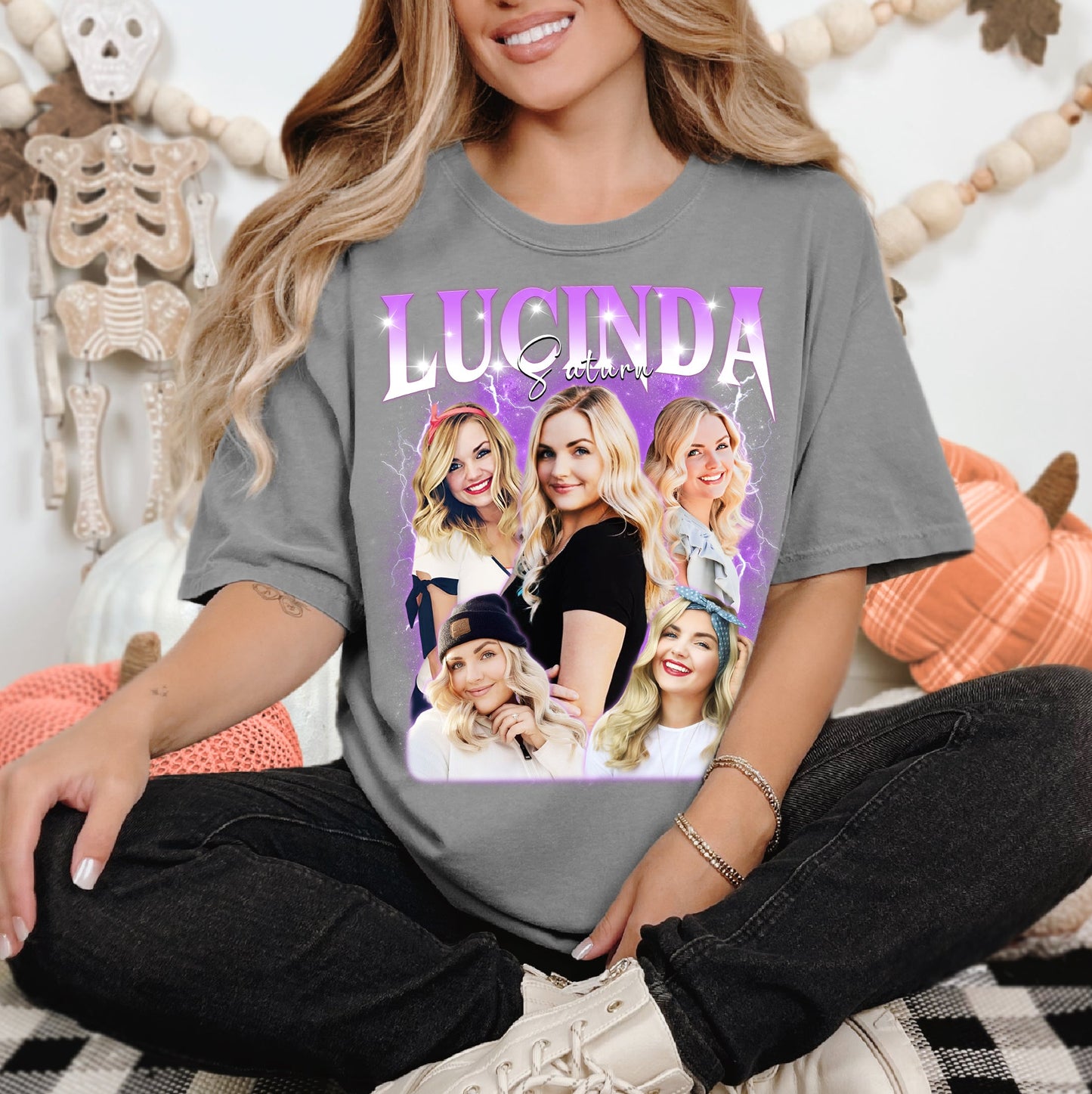 Custom Comfort Colors Shirt – Personalized Photo Collage Gift for Wife or Girlfriend