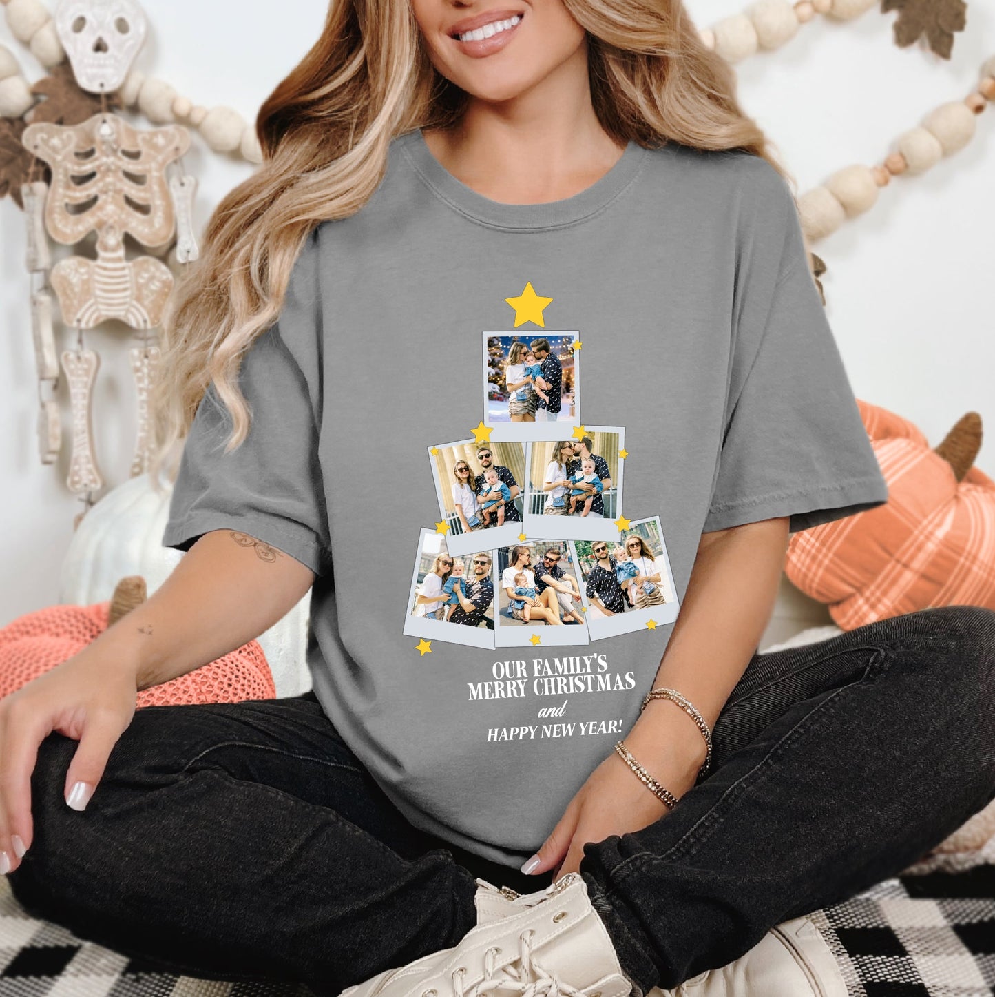 Custom Family Christmas Tree Tee – Personalized Merry Christmas T-Shirts
