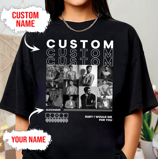 Custom Boyfriend Shirt – Personalized Photo Collage Tee