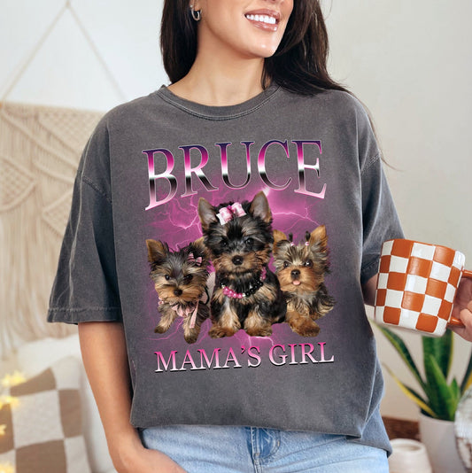 Dog Mom Shirt with Custom Dog Face – Custom Name & Photo Tee