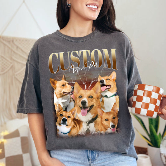 Custom Dog Face Shirt – Pet Themed Vintage Tee