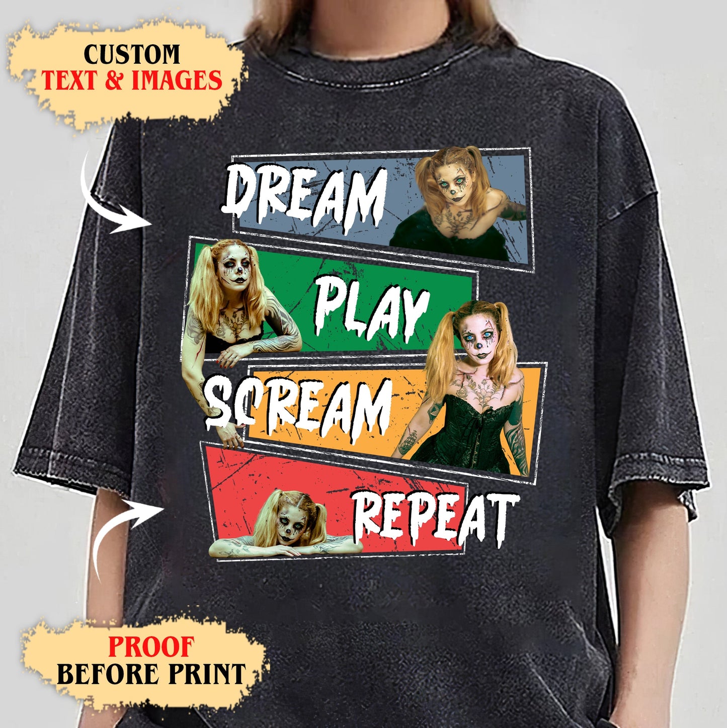 Customizable Halloween Shirt – Creepy Doll Comfort Colors Tee