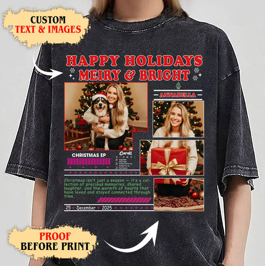 Merry Christmas Vibes Tee – Custom Comfort Color Holiday T-Shirt