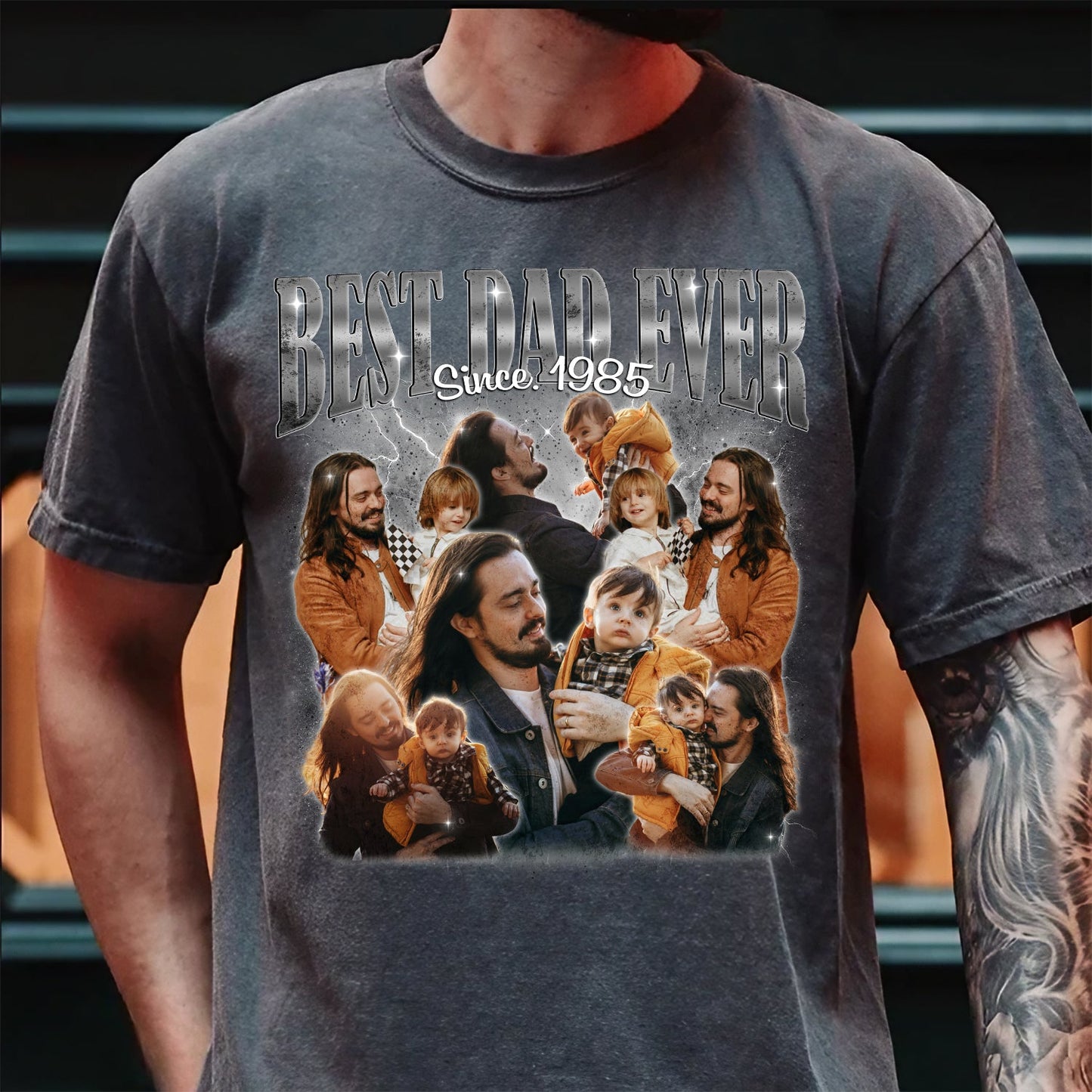 Best Dad Ever Shirt – Custom Photo Dad & Son Tee