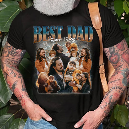 Best Dad Ever Shirt – Custom Photo Dad & Son Tee