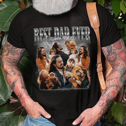 Custom Dad Shirt – Cool Dad Photo Collage Tee