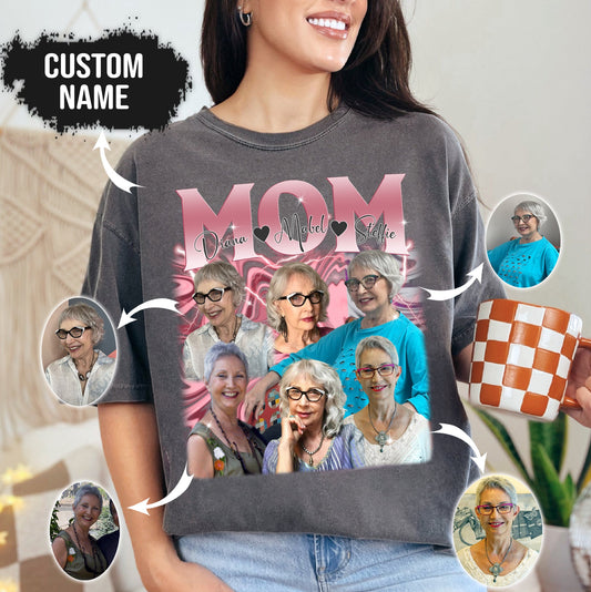 Custom Mom & Grandma Shirt with Kids’ Names & Photos
