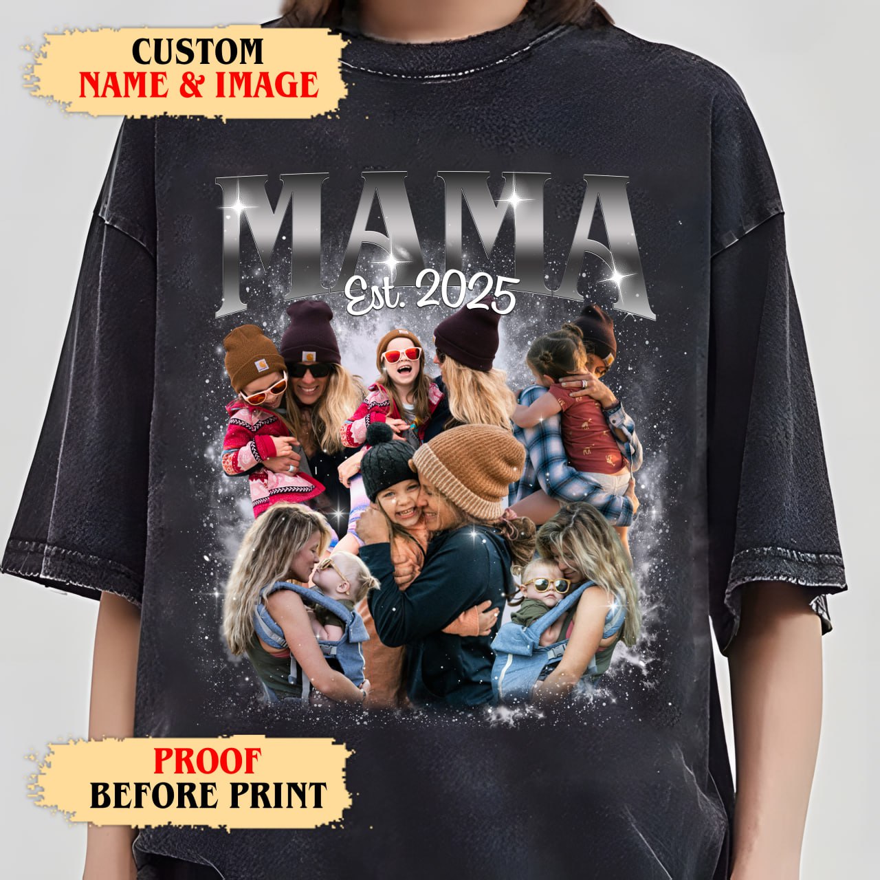Custom Photo Mom Tee – Personalized Mother and Daughter Shirt