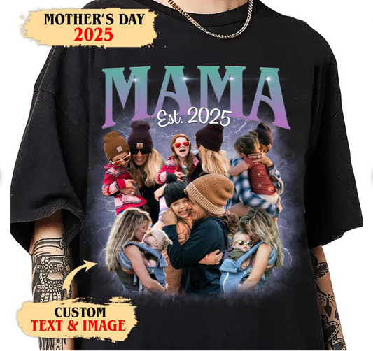 Custom Photo Mom Tee – Personalized Mother and Daughter Shirt