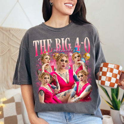 The Big 4-0 Birthday T-Shirts, Custom Photo Celebration Tee