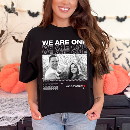 Custom We Are One Shirt – Personalized Comfort Colors Family Photo Gift